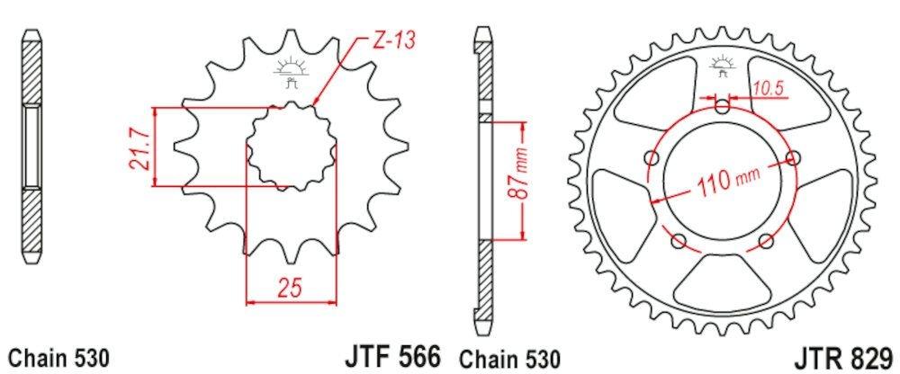 Kit de transmisión Suzuki GSX 750 F (1988-1997)