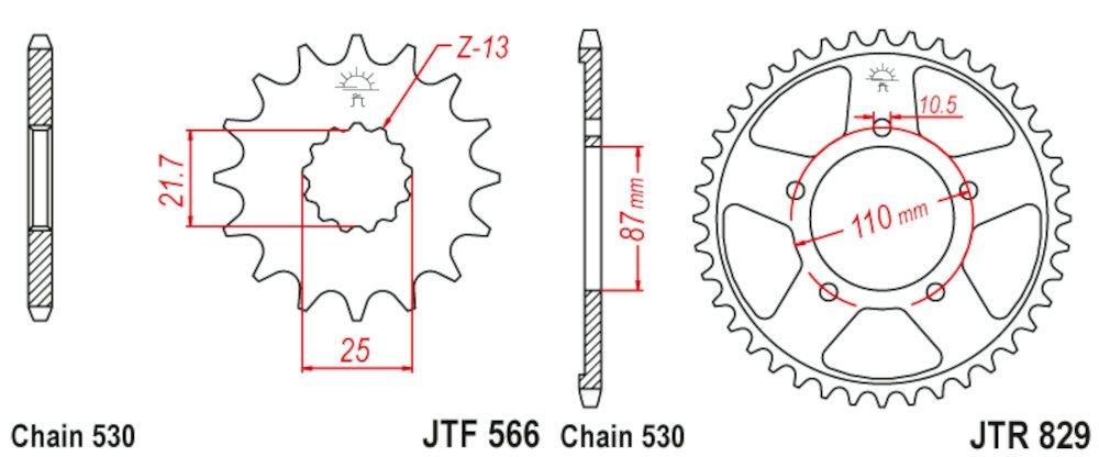 Kit de transmisión Suzuki GSX 600 F (1989-1991)