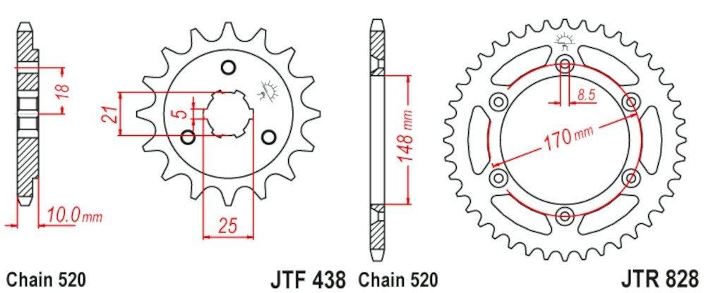 KIT TRANSMISION SUZ.DR-750 89 / DR-800 90