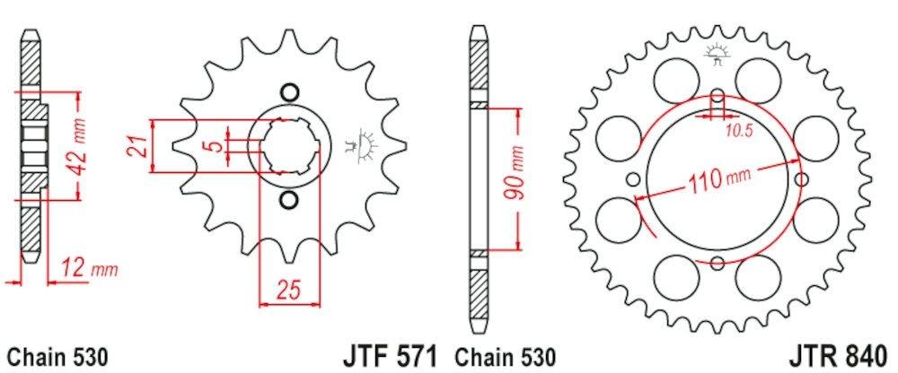 Kit de transmisión Yamaha XS 400 S