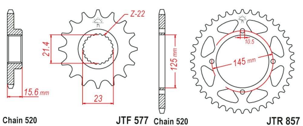 Kit de transmisión Yamaha XTZ 660 Ténéré (1991 1998)