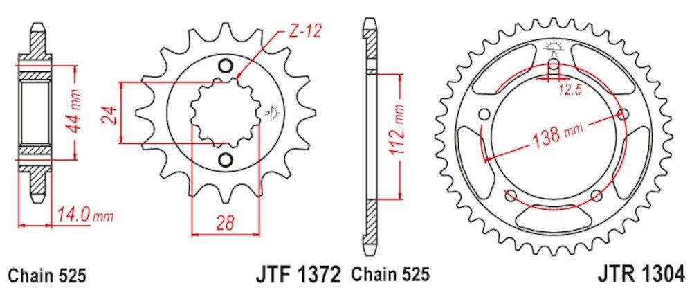 HONDA VT 750 SHADOW 98 - 07 525 - 122