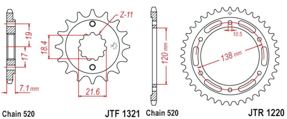 Kit de transmisión Honda CBR 250 (2011 2013)