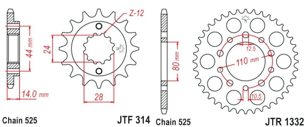 Kit de transmisión Honda XRV 750 Africa Twin (1990 1993)