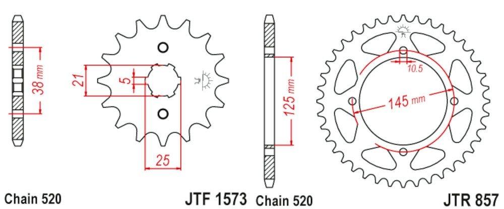 Kit de transmisión Yamaha XV 125 Virago (1997 2001)