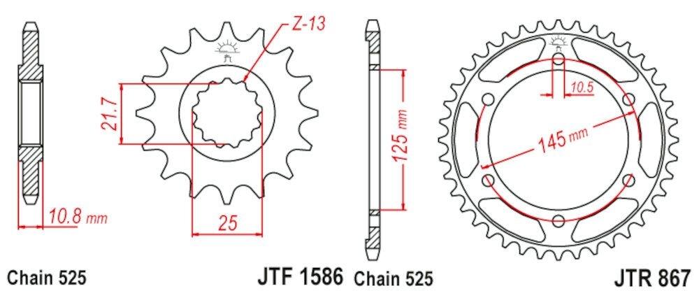 Kit de transmisión Yamaha TDM 850 (1996 1998)
