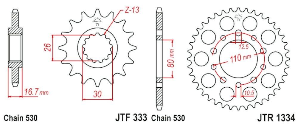 HONDA VFR 750 F 86A89 530-110 750 86-89 530-