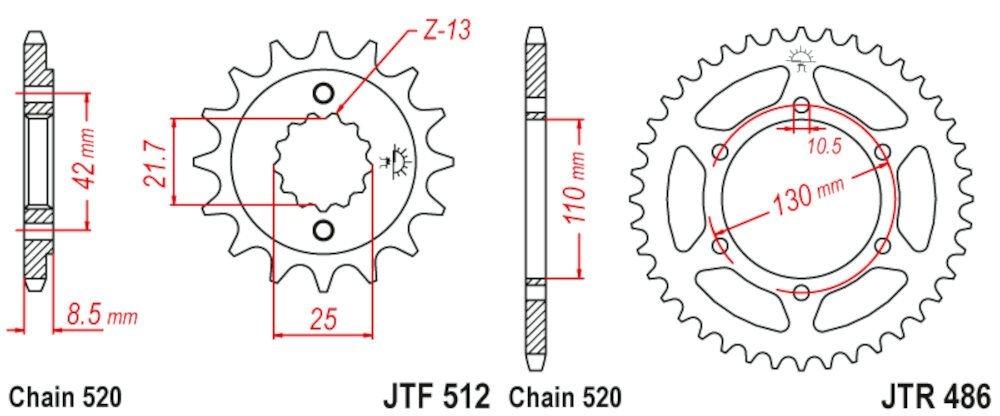 Kit de transmisión Kawasaki ER-5 (1997 2006)