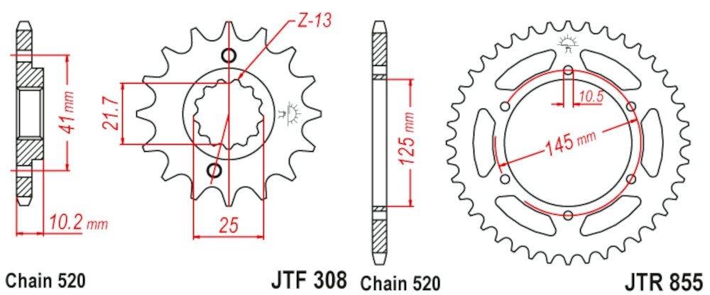 YAMAHA XT660 X.R 04A14 / XTZ 660TENERE 08A12 520-