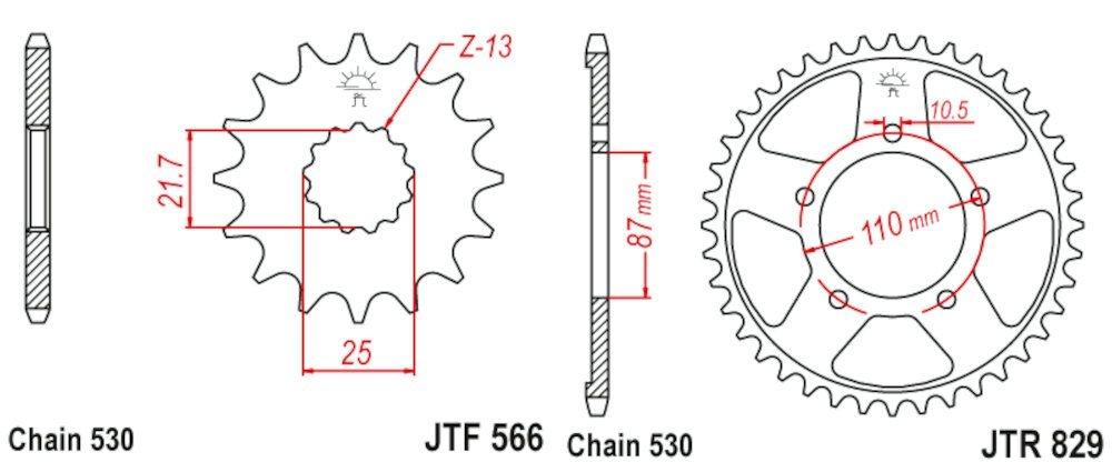 Kit de transmisión para Suzuki RF 600 R 1993 1997
