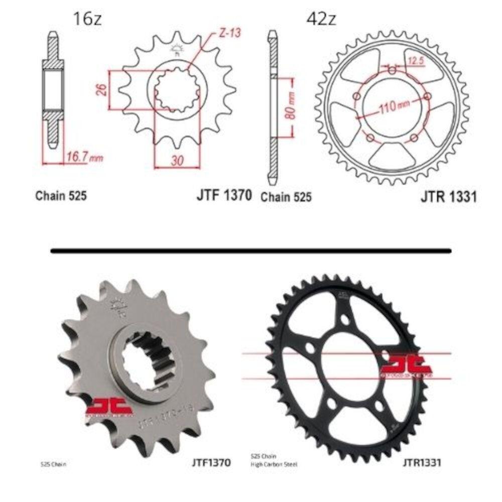 Kit de transmisión para Honda CRF 1000 Africa Twin 2016 2017