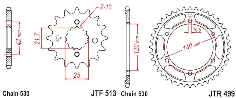 Kit de transmisión para Kawasaki VN 800 Classic 1996-2006