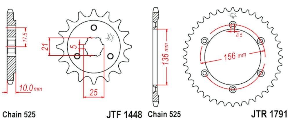 Kit de transmisión para Suzuki DR 650 1996-2014