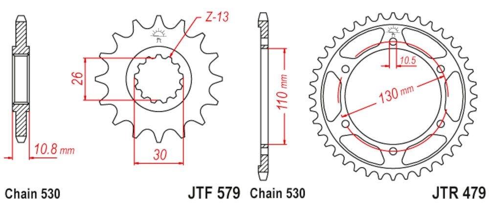 Kit de transmisión Yamaha YZF 1000 R1 1998-2003