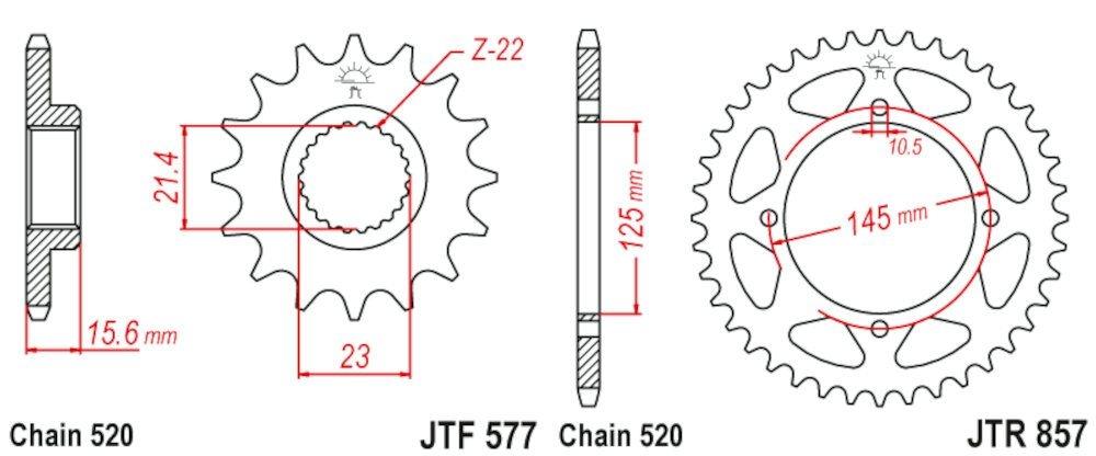 KIT TRANSMISION XTZ-660