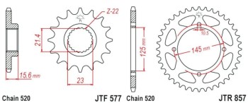 KIT TRANSMISION XTZ-660