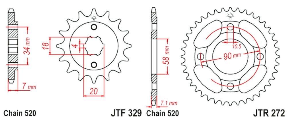 HONDA CMX 250 REBEL 96 - 06 520-108