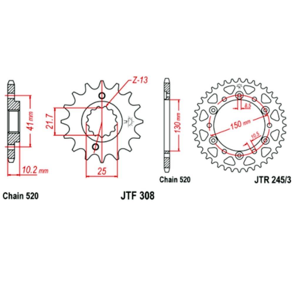 HONDA SLR 650 97 / VIGOR 650/FMX 650 05A08 520-110