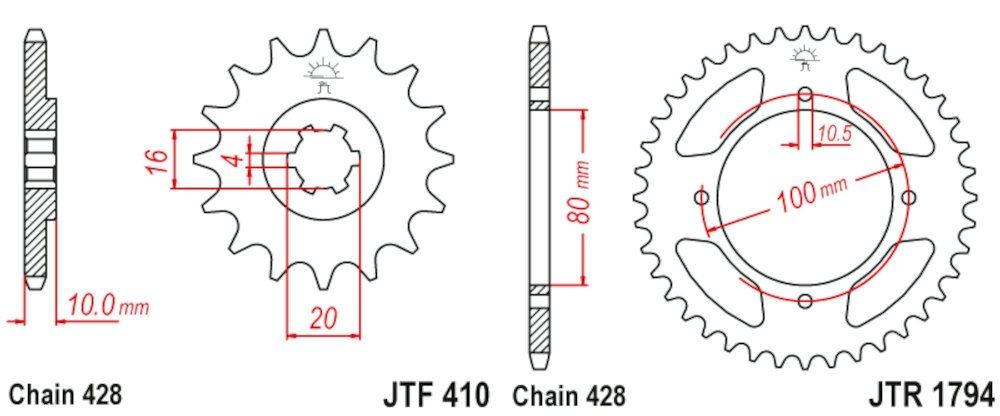 Kit de Transmisión para Suzuki Marauder 125 (1998 2010)