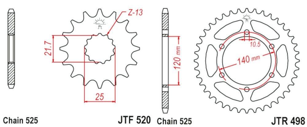 Kit de transmisión para Suzuki GSX-R 750 (1998-1999)