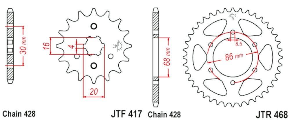 Kit de transmisión Kawasaki Eliminator 125 (1998-2009)