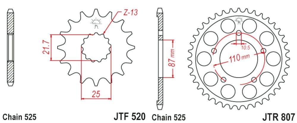 Kit de transmisión Suzuki SV 650 S (1999-2013)