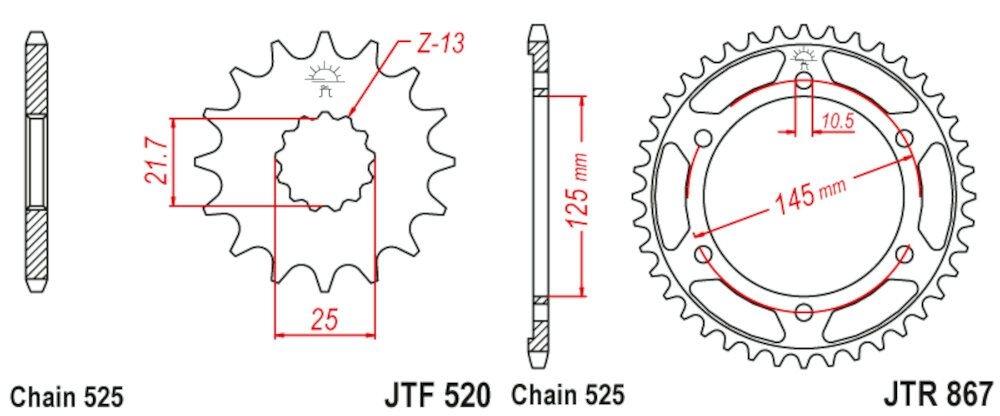 Kit de transmisión Yamaha TDM 850