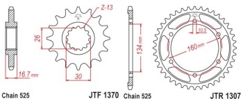 HONDA CBR 600 F-1 01 - 07 525-108