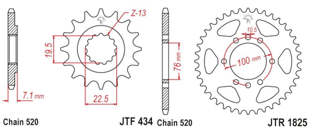 Kit de transmisión Suzuki Intruder 250 2000-2005