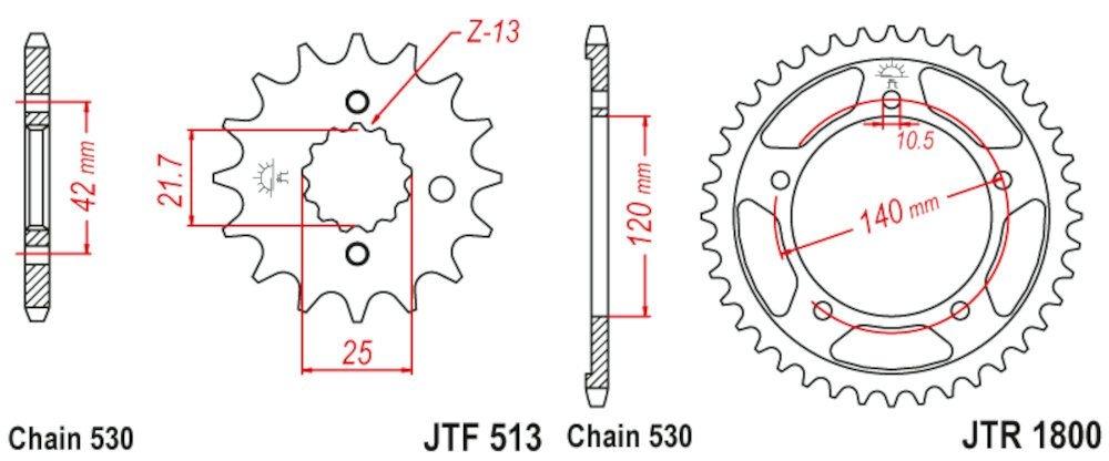 Kit de transmisión Suzuki GSX-R 1000 2001-2006
