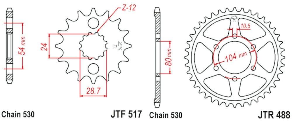 Kit de transmisión para Kawasaki ZX-12 (2001-2005)