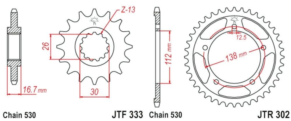 Kit de transmisión para CB 900 Hornet (2002-2006)