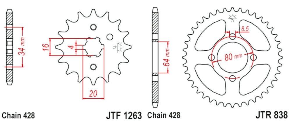 Kit de transmisión para YBR 125 (2005-2006)