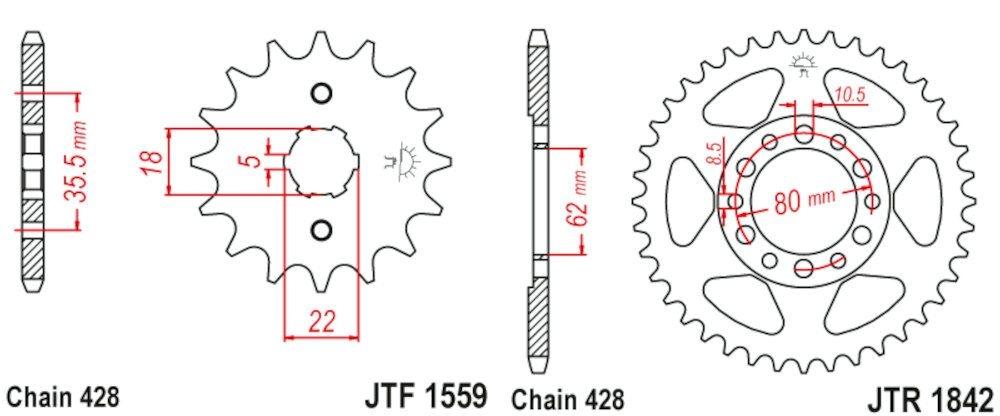 YAMAHA TW 125 - 200 99 - 15 428-126