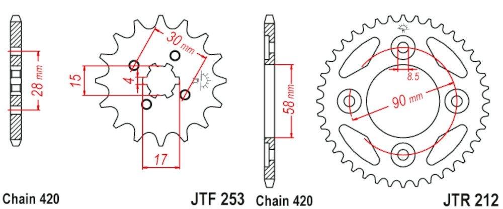 Kit de transmisión para INNOVA 125 (2003-2012)