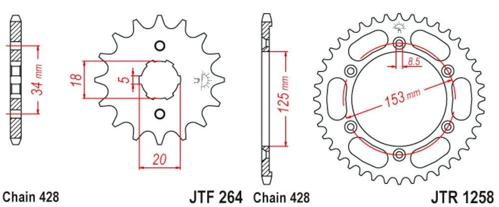 HONDA XR 125 03 - 08 428-132