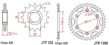 HONDA CBR 1000 RR 04 - 05 530-114