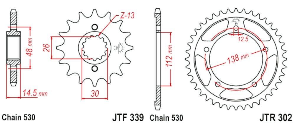 Kit de transmisión Honda CB1300 / CB1100 530-114