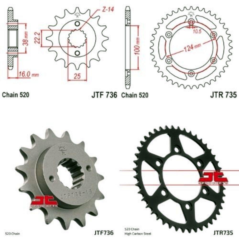 Kit de transmisión Ducati Monster 695 / 696 2008-2013 520-110 Ergal