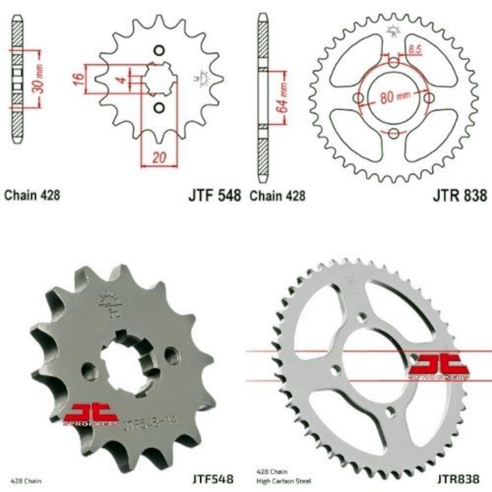 Kit de transmisión Yamaha YBR 125 / Custom 2007-2014 428-120