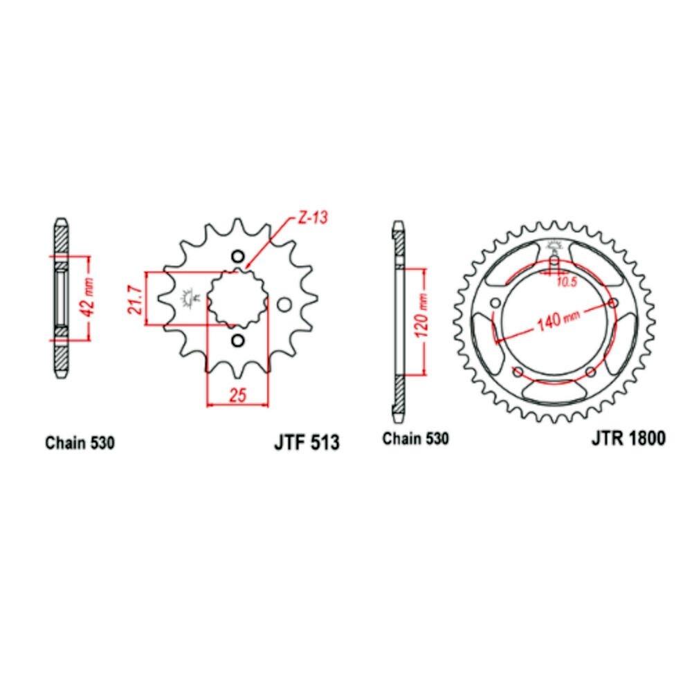 Kit de transmisión Suzuki GSX-R1000 2007-2008