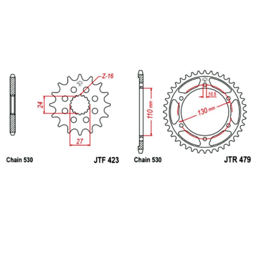 Kit de transmisión Suzuki GSX-R1000 2009-2016
