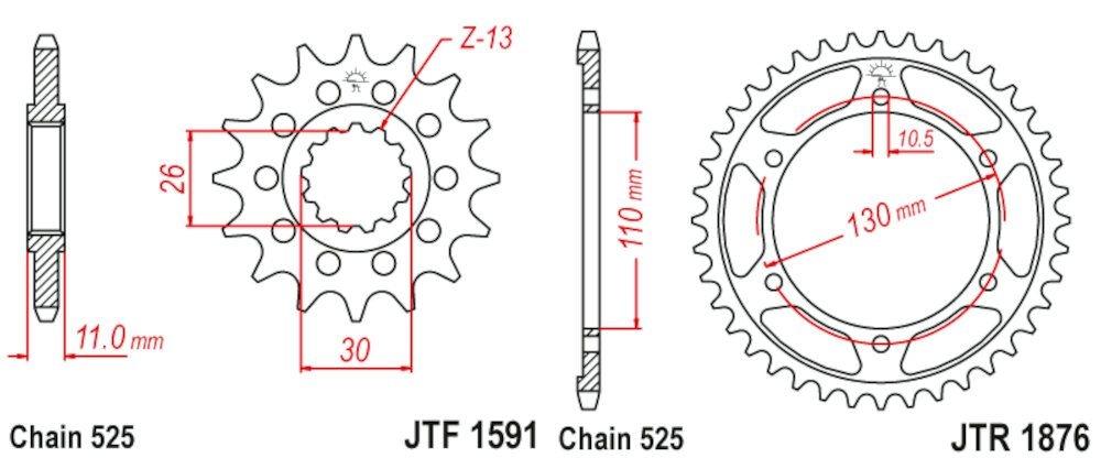 Kit de Transmisión Yamaha MT-07 2014 - 2019 525-108