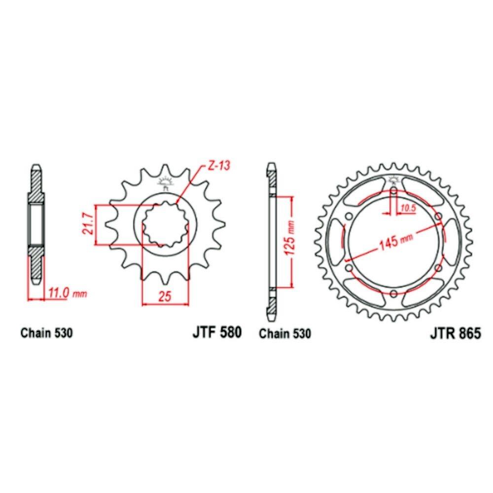 Kit transmisión Yamaha FZ 750 530-110