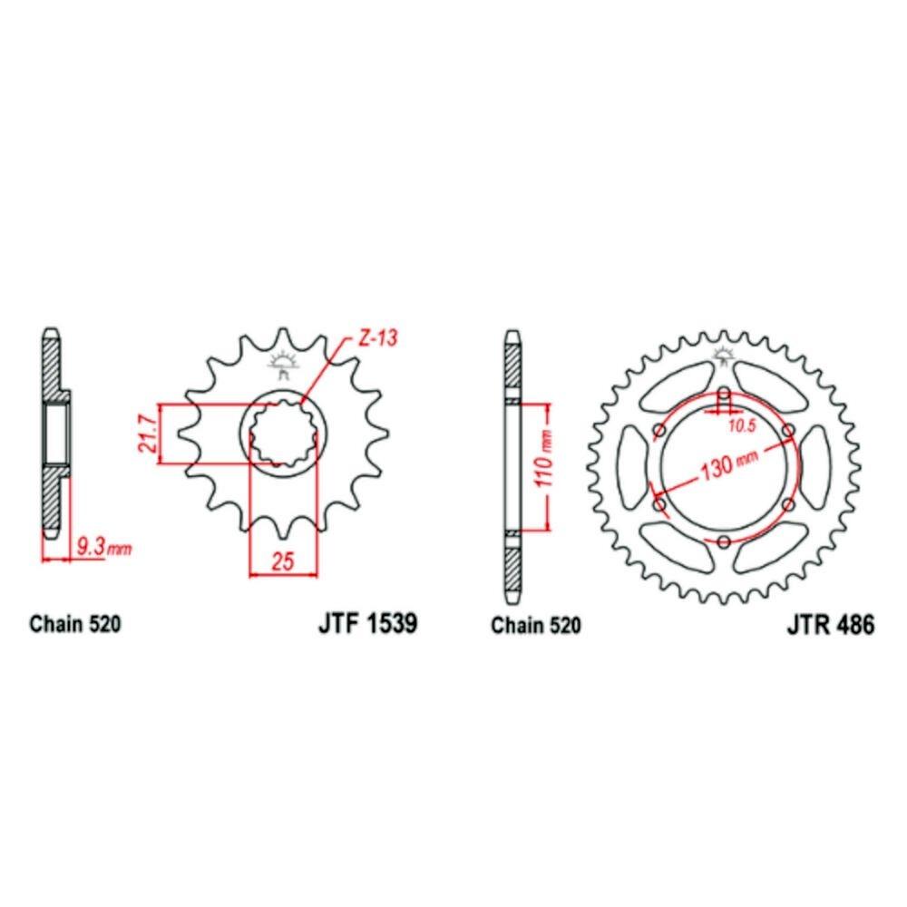 KIT TRANSMISION KAWASAKI KLE VERSYS-X 300 17-20