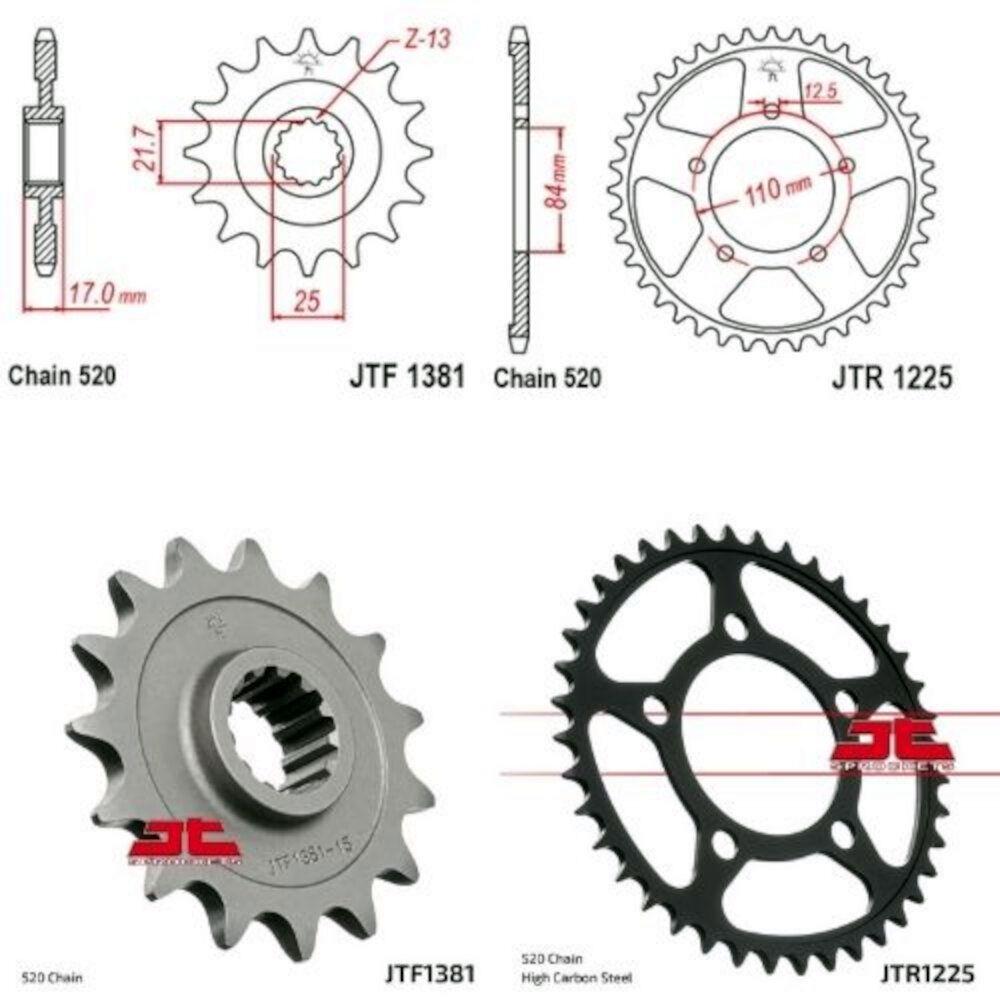 Kit de transmisión Honda CMX 500 / CB 500 X / CB 500 F 2017-2023