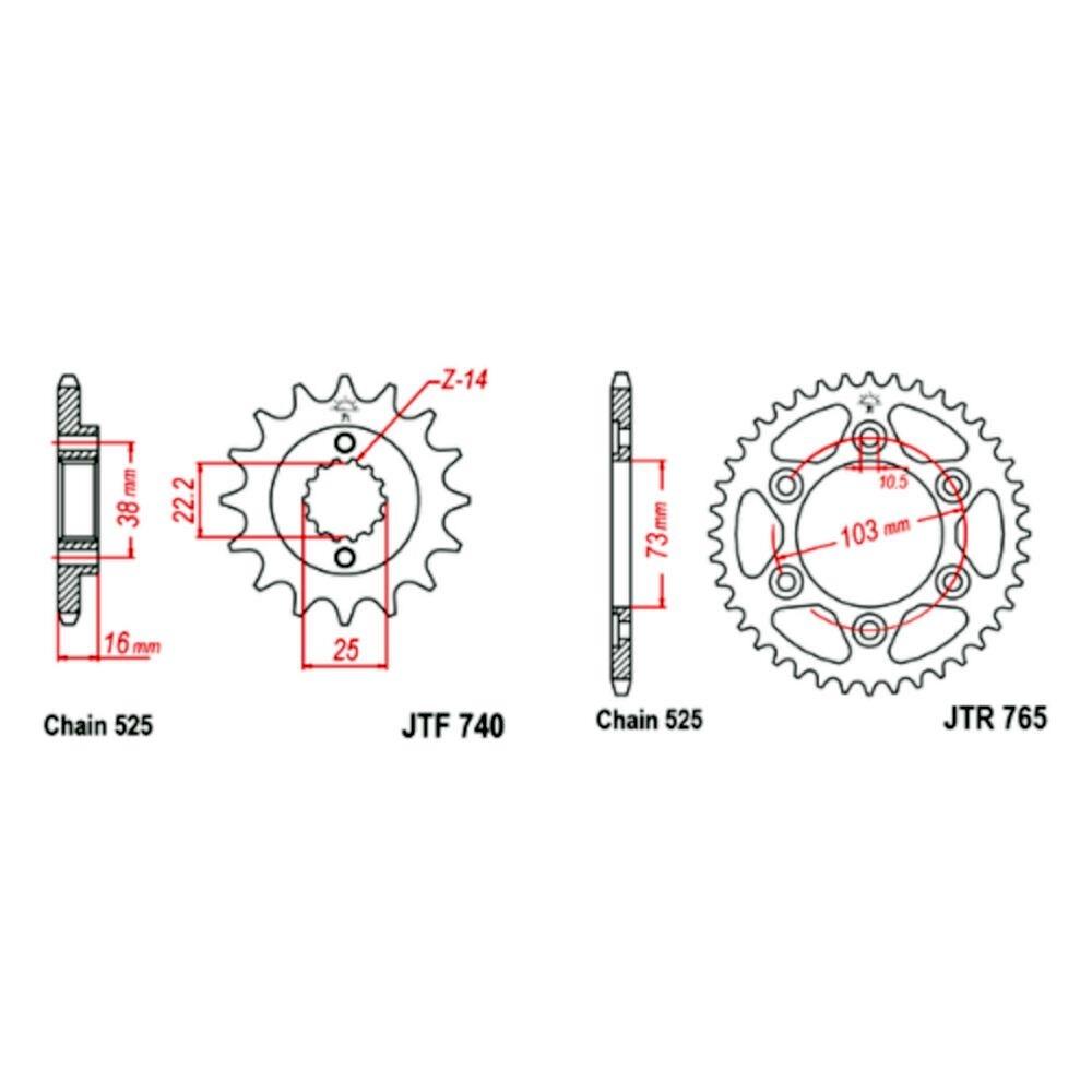 KIT TRANSMISION MULTISTRADA 950 17-20 525-114