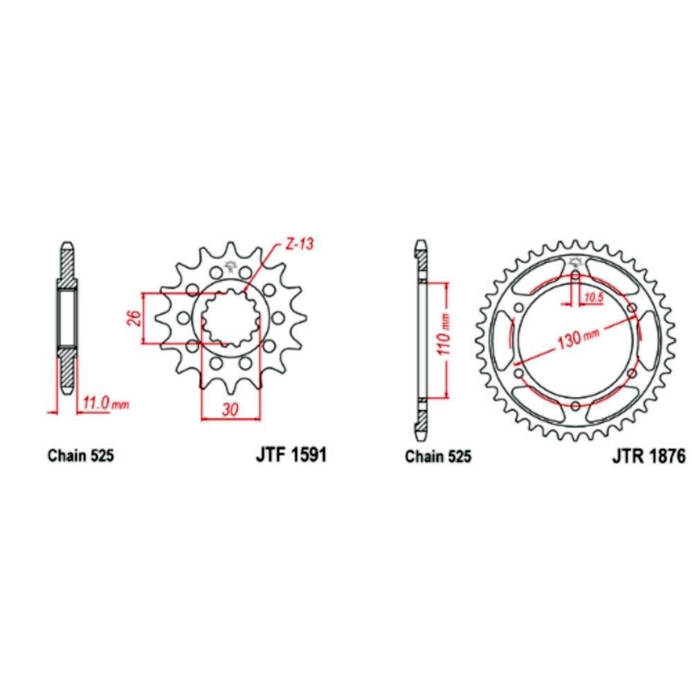 KIT TRANSMISION XT 700 Z TENERE 19A222 525-122