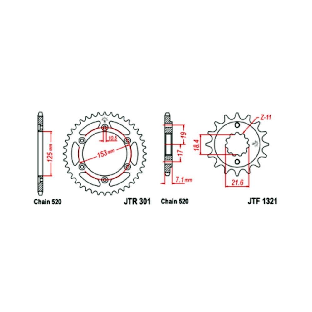 HONDA CRF 250 L 13-21 520-106