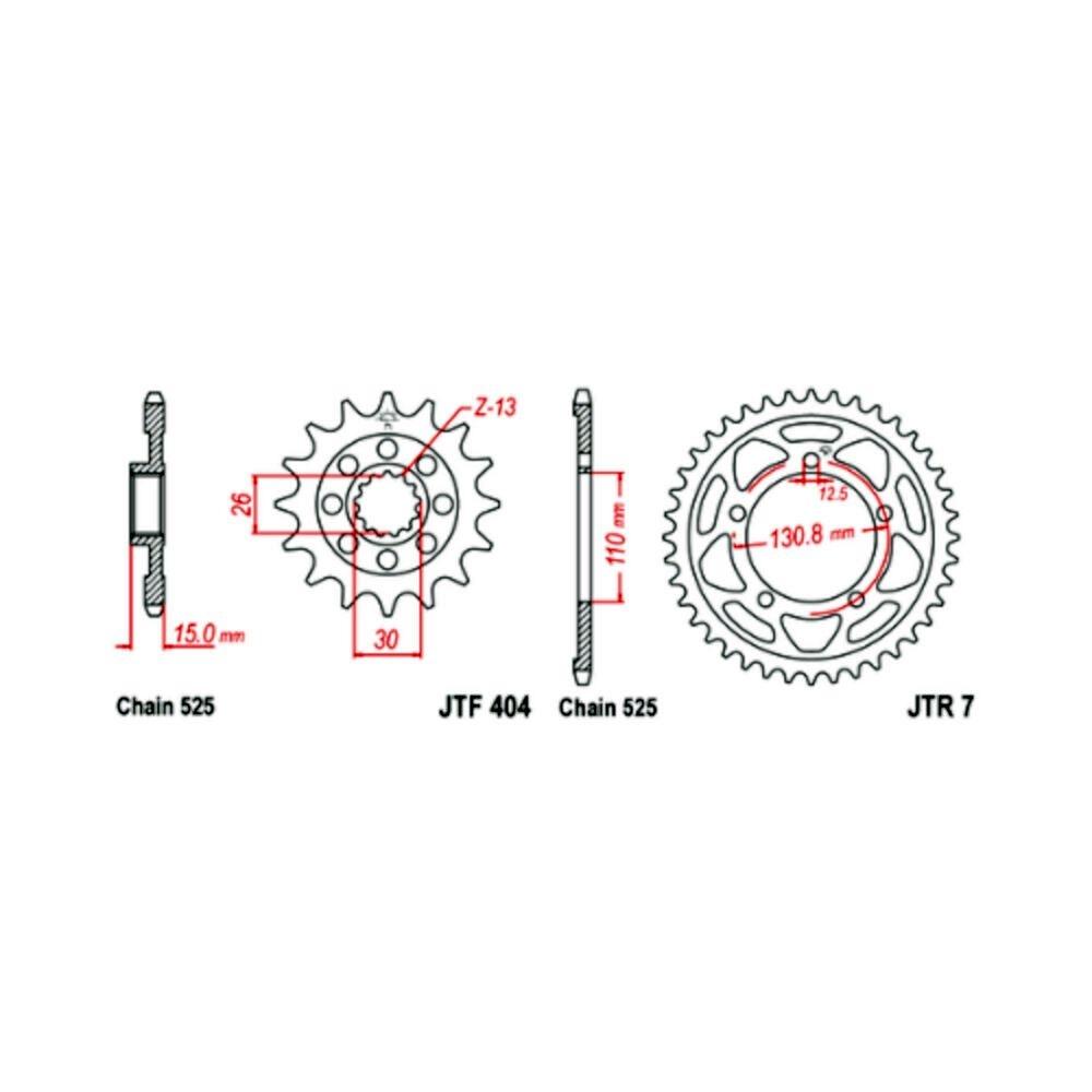 KIT TRANSMISION BMW S 1000 XR 15-19 525-128